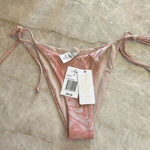NWT L*Space Shimmer All Swirled Up Lennox Bikini Bottom Classic Side Ties‎